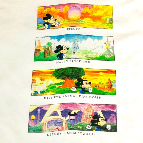 Vintage 2001 Disney World Marathon Epcot Double Sided Mickey Long Sleeve T-Shirt - Picture 2 of 12
